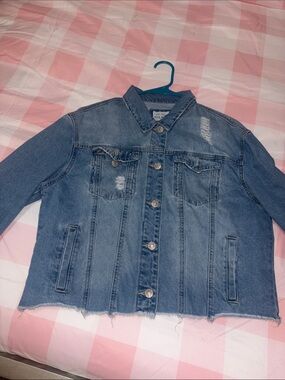 Wax Jean Blue Distressed Denim Jacket